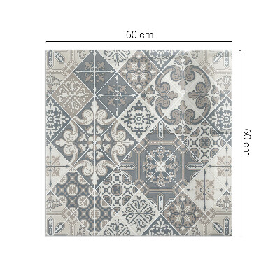 Glasskiva under kamin rektangulär Dekorativt mosaikmönster
