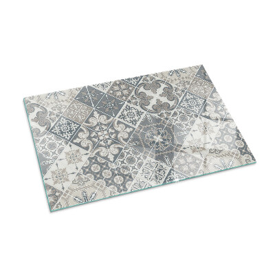 Glasskiva under kamin rektangulär Dekorativt mosaikmönster