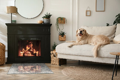 Glasskiva under kamin rektangulär Dekorativt mosaikmönster