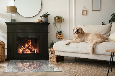 Glasskiva under kamin rektangulär Dekorativt mosaikmönster
