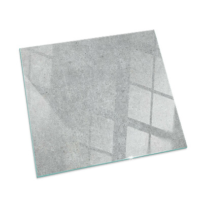 Glasskiva framför öppen spis rektangulär Rå betongstruktur