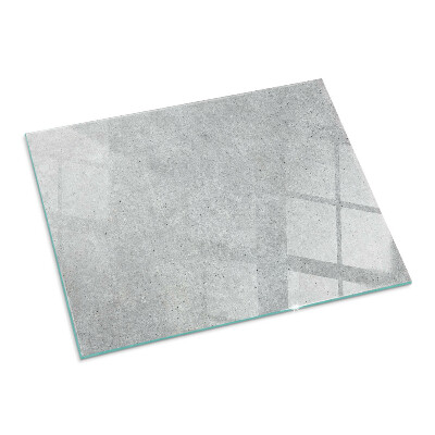 Glasskiva framför öppen spis rektangulär Rå betongstruktur