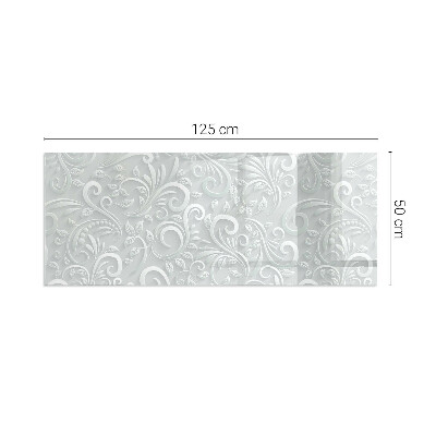 Glasskiva framför öppen spis rektangulär Elegant växtmönster