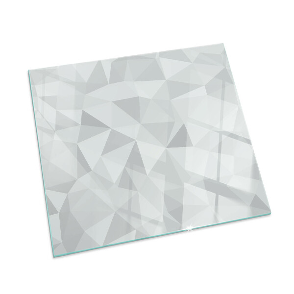 Glasskiva under kamin rektangulär Abstrakt geometriskt mönster