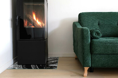Glasskiva under kamin rektangulär Abstrakta vågor och linjer
