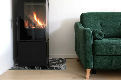 Glasskiva under kamin rektangulär Abstrakta vågor och linjer