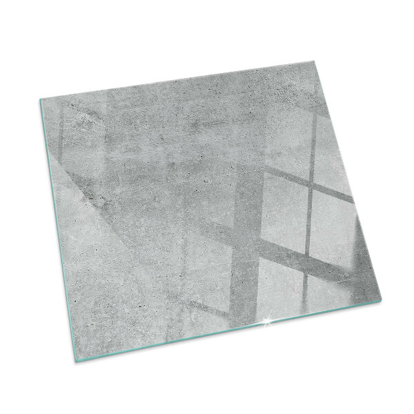 Glasskiva under kamin rektangulär Rå betongstruktur
