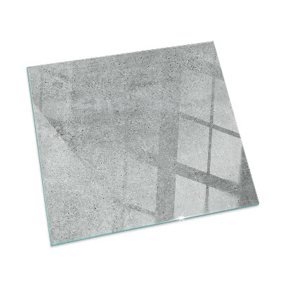 Glasskiva under kamin rektangulär Rå betongstruktur