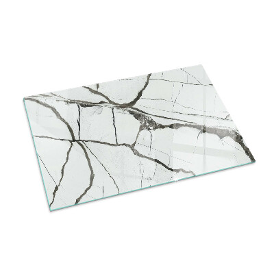 Glasskiva under kamin rektangulär Marmorvenmönster