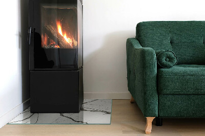 Glasskiva under kamin rektangulär Marmorvenmönster