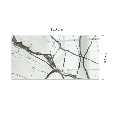 Glasskiva under kamin rektangulär Marmorvenmönster