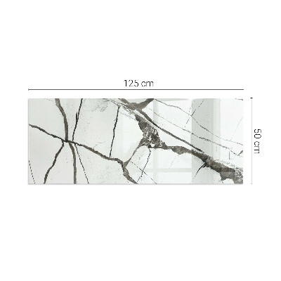 Glasskiva under kamin rektangulär Marmorvenmönster