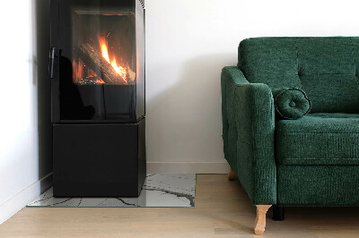 Glasskiva under kamin rektangulär Marmorvenmönster