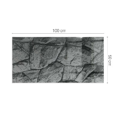 Glasskiva framför öppen spis rektangulär Naturstensmönster