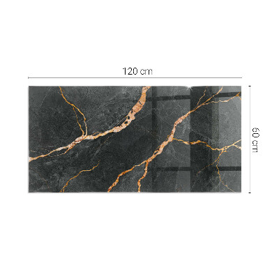Glasskiva under kamin rektangulär Elegant marmor med ådror