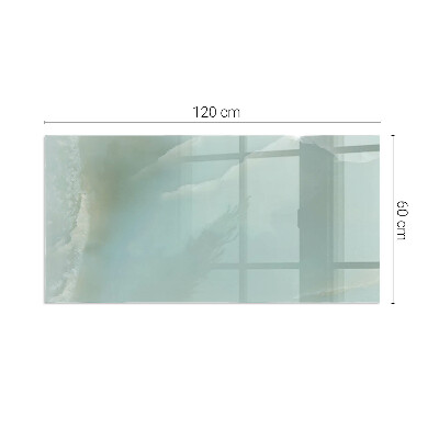 Glasskiva under kamin rektangulär Delikat marmormönster