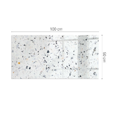 Glasskiva under kamin rektangulär Stenmönster med partiklar