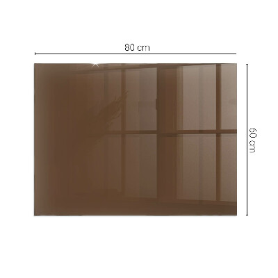 Glasskiva under kamin rektangulär Färg Brun