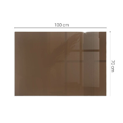 Glasskiva under kamin rektangulär Färg Brun