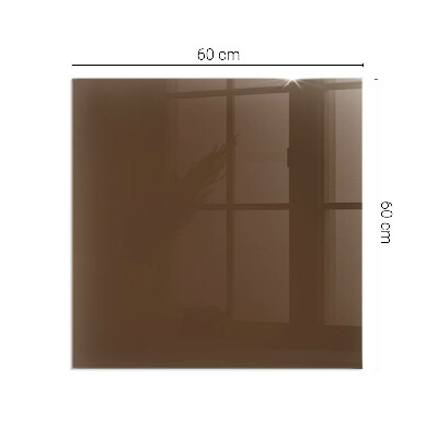 Glasskiva under kamin rektangulär Färg Brun