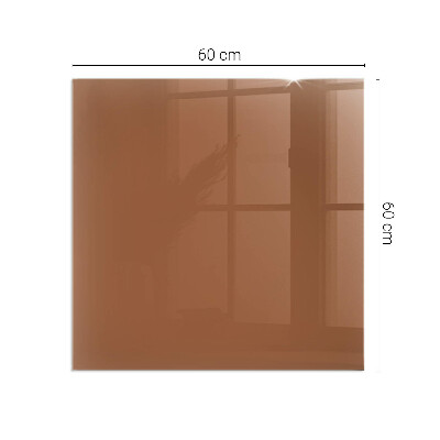 Glasskiva under kamin rektangulär Färg Brun