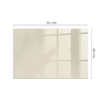 Glasskiva framför öppen spis rektangulär Färg Beige