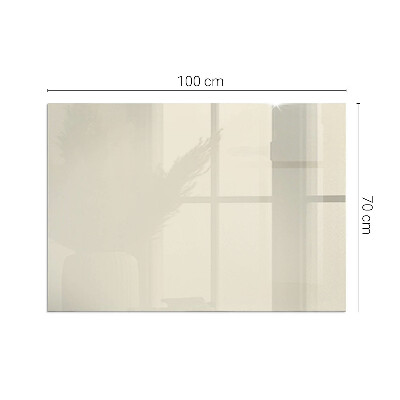 Glasskiva framför öppen spis rektangulär Färg Beige