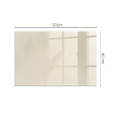 Glasskiva framför öppen spis rektangulär Färg Beige