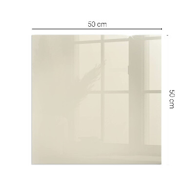 Glasskiva framför öppen spis rektangulär Färg Beige