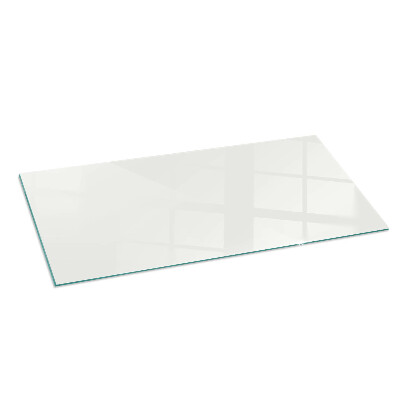 Glasskiva framför öppen spis rektangulär Färg Elfenben