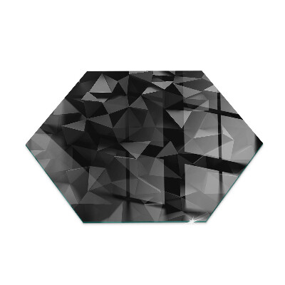 Glasskiva framför öppen spis hexagonal Geometri i tre dimensioner