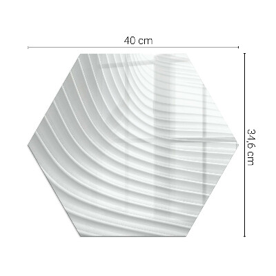 Glasskiva under kamin hexagonal Vågor av subtila former