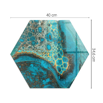 Golvskydd till eldstäder hexagonal Organiskt mönster i abstrakt stil