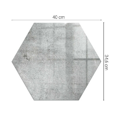 Golvskydd till eldstäder hexagonal Rå betongmönster