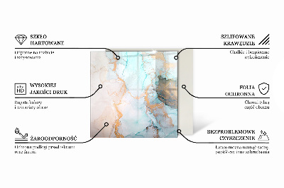 Glasskiva under braskamin hexagonal Brädfärger i olika toner