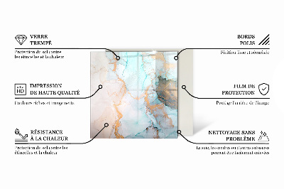 Glasskiva under kamin hexagonal Mönster av stenig struktur
