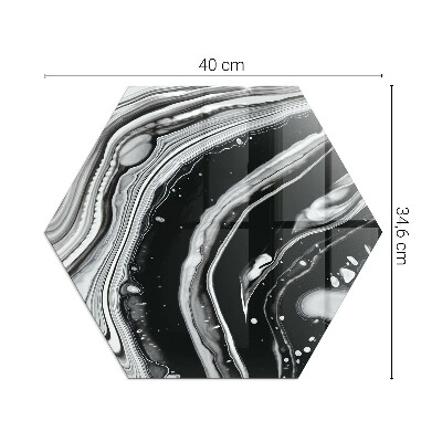 Golvskydd till eldstäder hexagonal Abstrakta vågiga och linjära mönster
