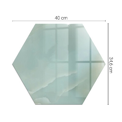 Golvskydd till eldstäder hexagonal Marmormotiv i subtila toner