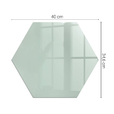 Glasskiva under kamin hexagonal Färg Ljusgrön