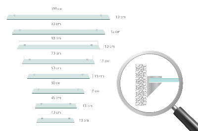 Glashylla för badrum transparent