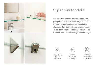 Glashylla för badrum transparent