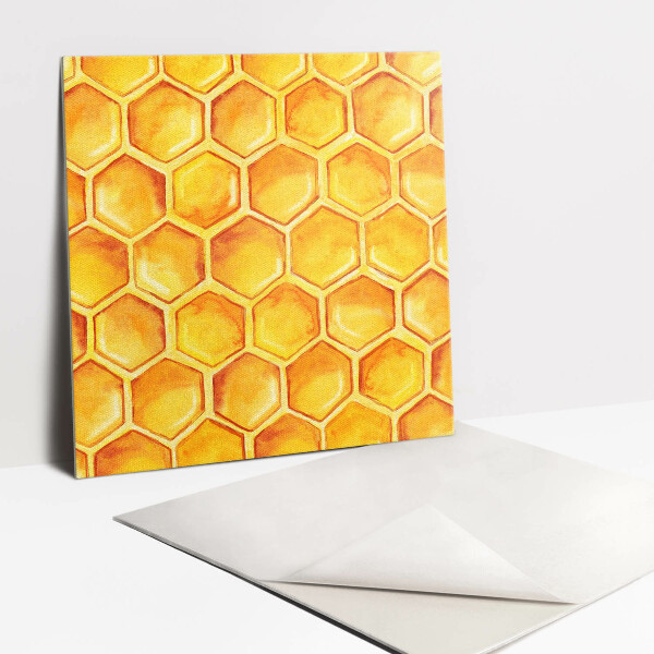 Självhäftande vinylplatto Tecknad honeycomb