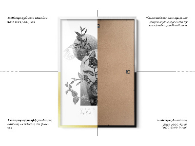 Tavelram för posters svart 60x80 cm