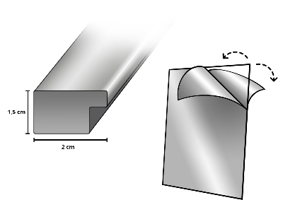 Tavelram svart 70x100 cm