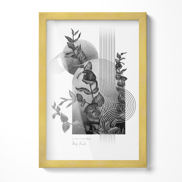 Affischram guldfärgad 20x30 cm