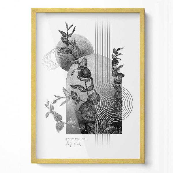 Affischram guldfärgad 50x70 cm