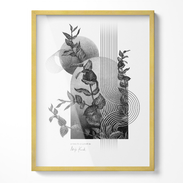 Tavelram guldfärgad 60x80 cm