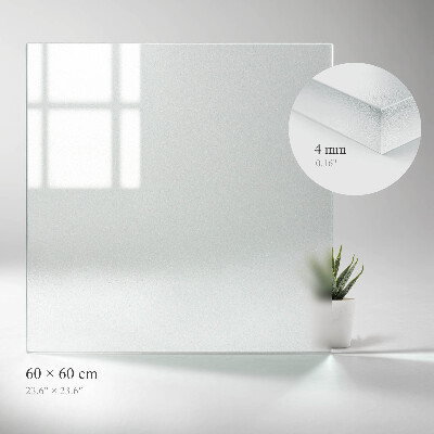 Fyrkantig soffbordsskiva Halvtransparent