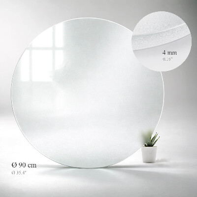 Rund soffbordsskiva Halvtransparent