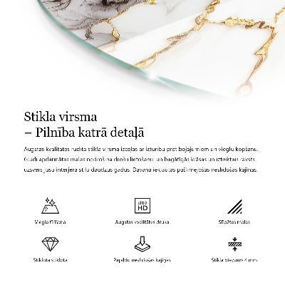 Rund soffbordsskiva Rent vitt